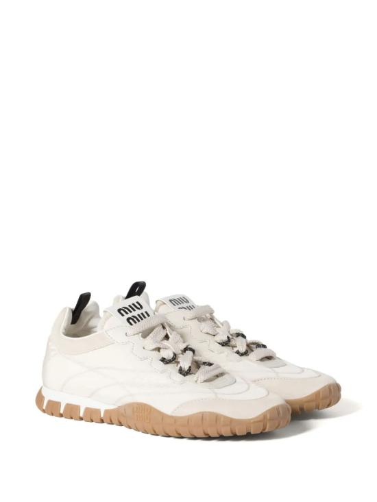 26FW 미우미우 타이어 테크니컬 스웨이드 스니커즈 5E417EF005ZJM F0304 AVORIO - MIU MIU