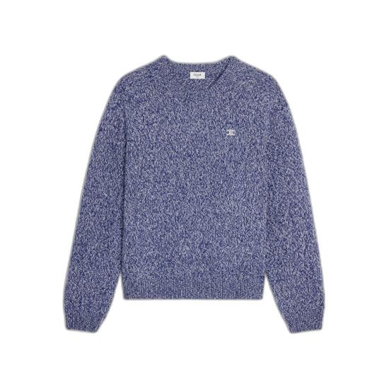 26SS 셀린느 트리옹프 크루넥 스웨터 2AC85048T 07BH BLUEWHITE 07BH BLUE WHITE