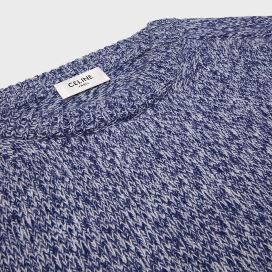 26SS 셀린느 트리옹프 크루넥 스웨터 2AC85048T 07BH BLUEWHITE 07BH BLUE WHITE - CELINE