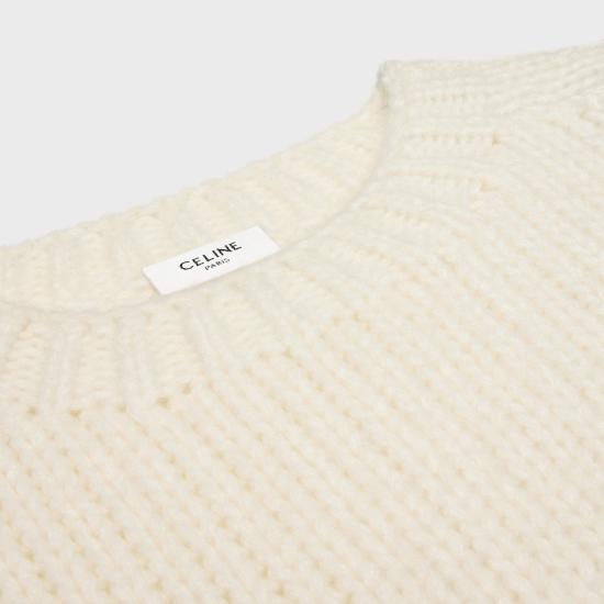 26SS 셀린느 캐시미어 & 실크 크루넥 스웨터 RY0JL0899 01OW OFF WHITE - CELINE