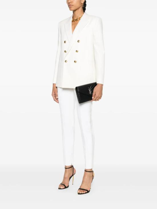 26SS 생로랑 그랑 드 뿌드르 엠보스드 레더 카산드라 마틀라세 체인 지갑 377828BOW02 1000 NERO - SAINT LAURENT