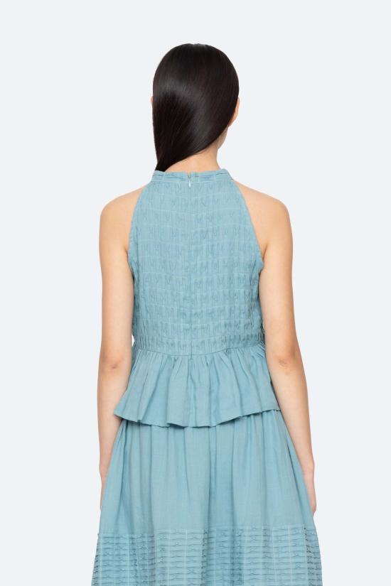  씨뉴욕 민소매 티셔츠 씨 니 바이올렛 탱크탑 블루 - SEA NY