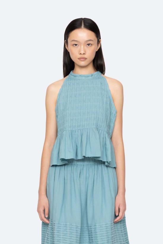  씨뉴욕 민소매 티셔츠 씨 니 바이올렛 탱크탑 블루 - SEA NY