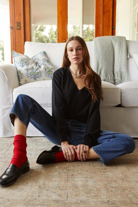  아셀 스웨터 애셔 앨리스 코튼 캐시미어 - ASHER