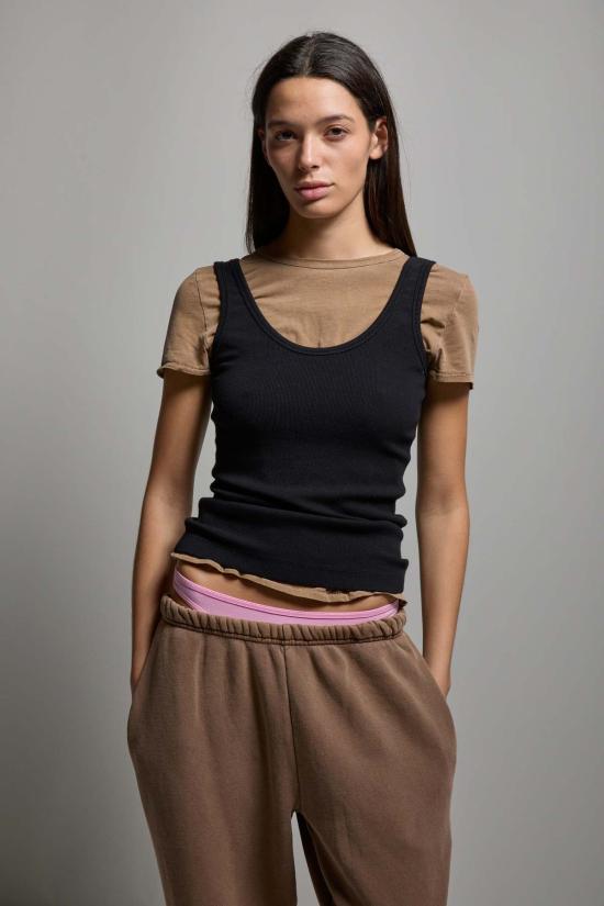  아셀 민소매 티셔츠 애셔 밀라 리브 탱크 - ASHER