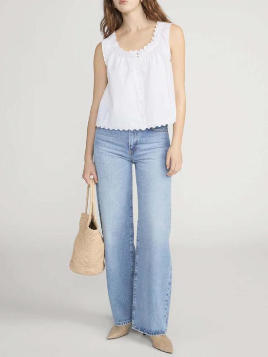  프레임 민소매 티셔츠 세린 탱크탑 화이트