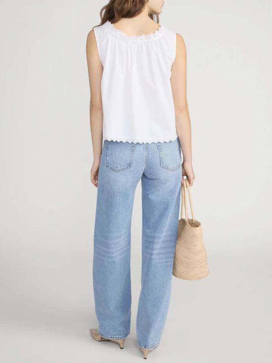  프레임 민소매 티셔츠 세린 탱크탑 화이트 - FRAME