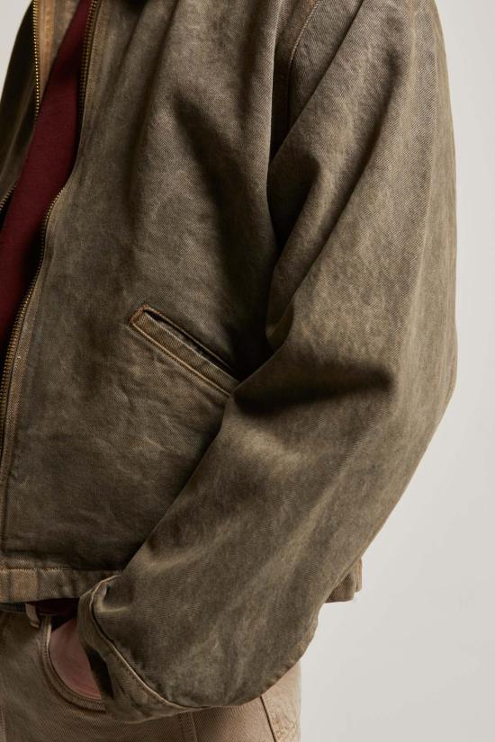  아셀 데님 자켓 애셔 제드 지퍼 코튼 트윌 재킷 - ASHER