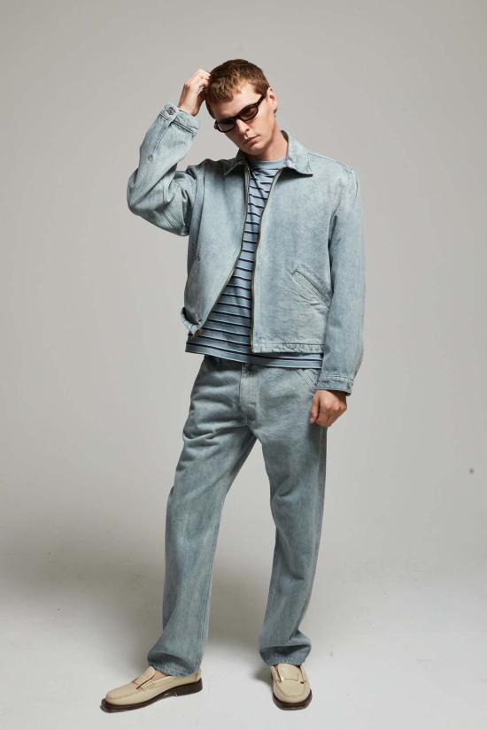  아셀 데님 자켓 애셔 제드 지퍼 코튼 트윌 재킷 - ASHER