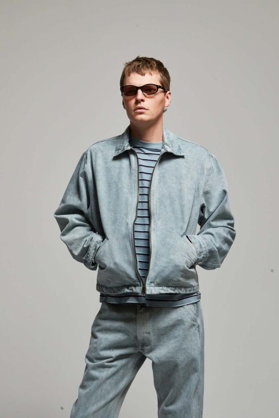  아셀 데님 자켓 애셔 제드 지퍼 코튼 트윌 재킷