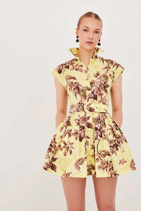  카라 카라 숏 원피스 카라카라 옥타비아 미니 드레스 윈저 레몬