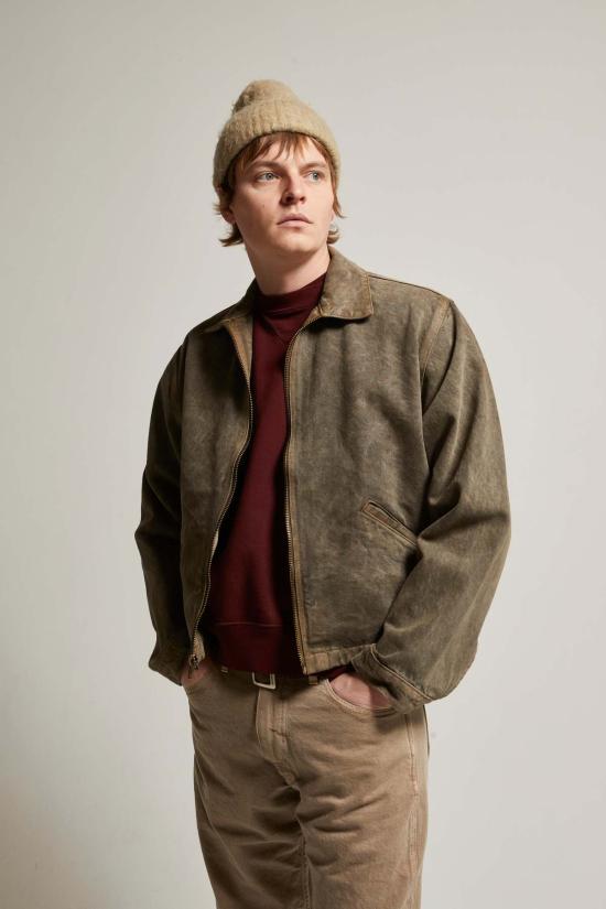  아셀 데님 자켓 애셔 제드 지퍼 코튼 트윌 재킷 - ASHER