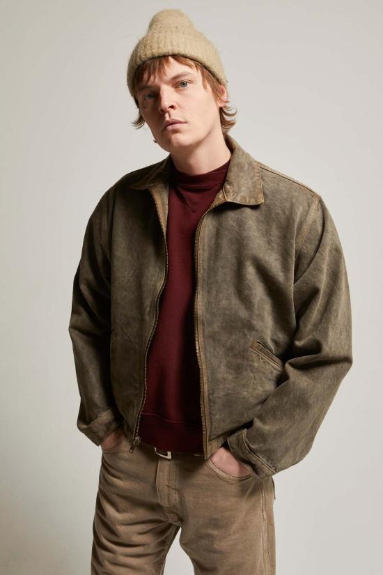  아셀 데님 자켓 애셔 제드 지퍼 코튼 트윌 재킷 - ASHER