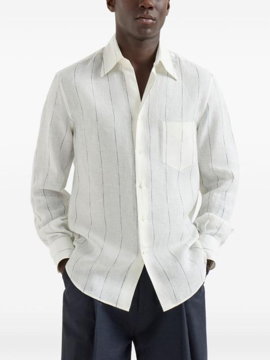 26SS 브루넬로 쿠치넬리 셔츠 MA6900621 C001 White - BRUNELLO CUCINELLI