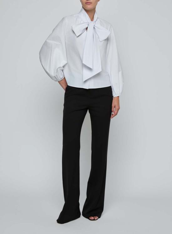  라장스 블라우스 데온 타이넥  화이트 - L'AGENCE