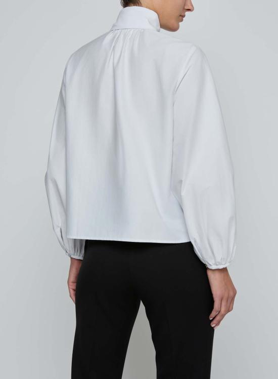  라장스 블라우스 데온 타이넥  화이트 - L'AGENCE