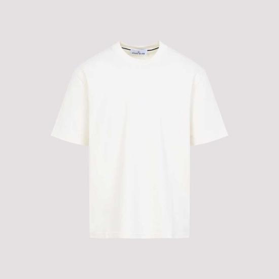  스톤 아일랜드 긴팔 티셔츠 코튼 스웨트셔츠 아이보리