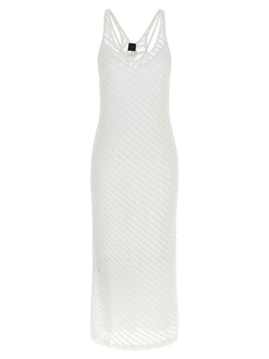 26SS 핑코 미디 원피스 106477 A36HZI6 Bianco silver