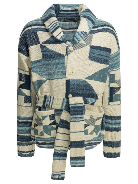 26SS 폴로 랄프로렌 가디건 710A12800001CREAMBLUECOMBO