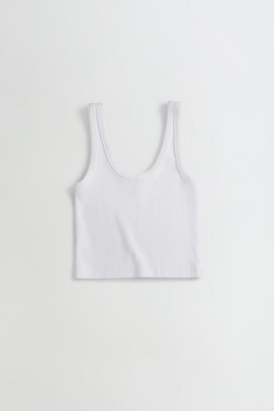  아셀 민소매 티셔츠 애셔 라야 크롭 탱크 - ASHER