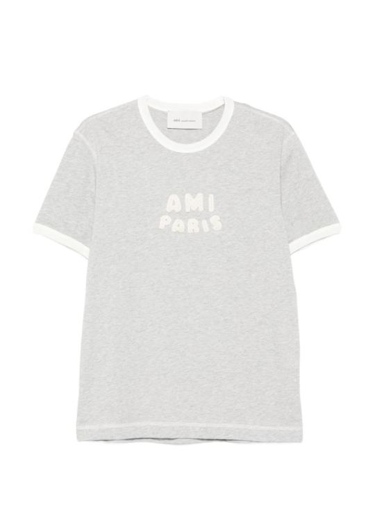  아미 반팔 티셔츠 알렉상드르 마티우시 로고 코튼 티셔츠 (회색)