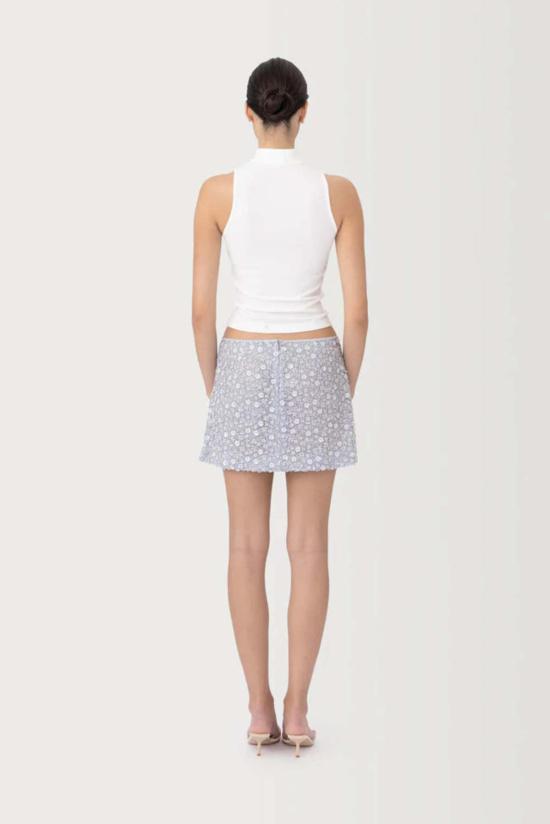  베로니카비어드 숏 스커트 베로니카 비어드 사우 리 틸리 스커트 실버 그레이 - VERONICA BEARD