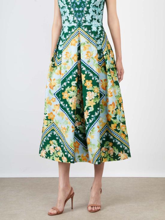  살로니 롱 원피스 Saloni Martine 드레스 벨리스 리스 - SALONI