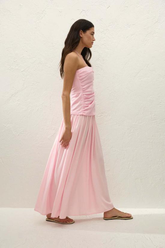  페이스풀더브랜드 롱 원피스 페이스풀 더 브랜드 노테 맥시 드레스 핑크 - FAITHFULL THE BRAND