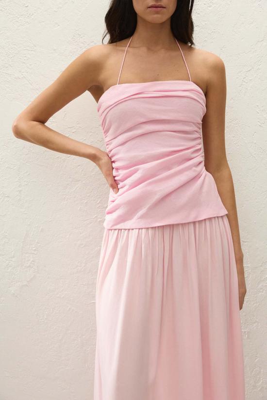  페이스풀더브랜드 롱 원피스 페이스풀 더 브랜드 노테 맥시 드레스 핑크 - FAITHFULL THE BRAND