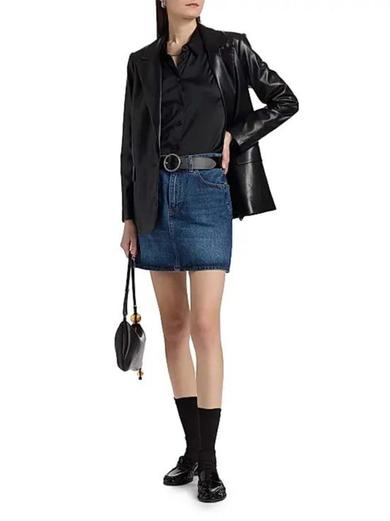  프레임 데님 스커트 하이 미니스커트에 대한 통찰력을 에 담아보세요