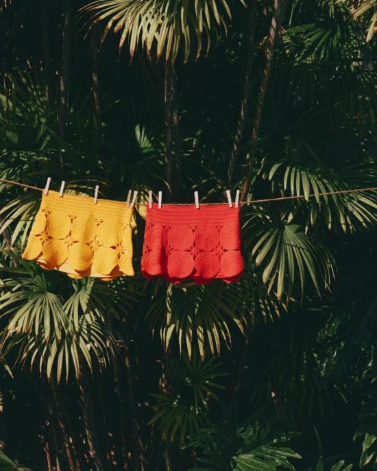  사이먼밀러 숏 스커트 사이먼 밀러 비프 비프 미니 스커트 셔벗 오렌지 - SIMONMILLER