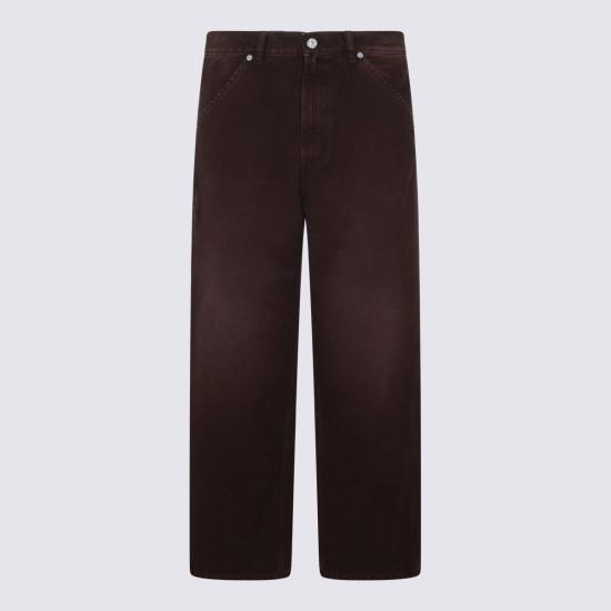  마르니 팬츠 코코아 코튼  브라운