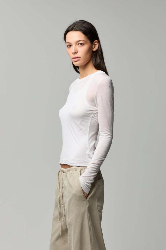  아셀 긴팔 티셔츠 애셔 사스키아 롱슬리브 마이크로 V탑 - ASHER