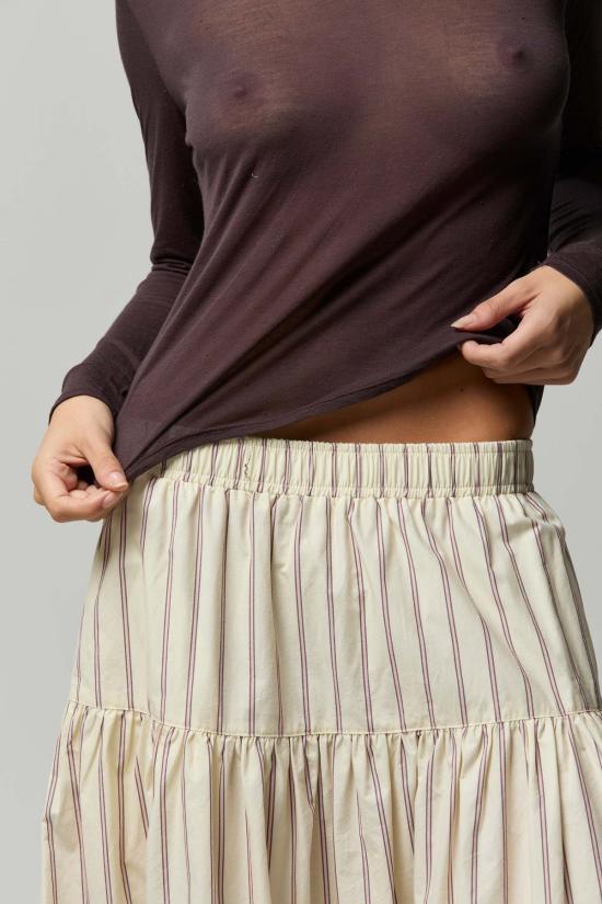  아셀 긴팔 티셔츠 애셔 사스키아 롱슬리브 마이크로 V탑 - ASHER