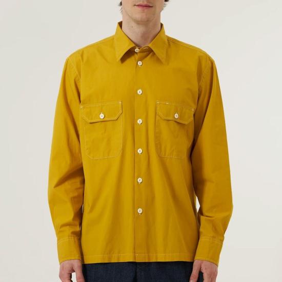  유니버셜웍스 탑 유니버설 웍스 CPO 셔츠 오가닉 파인 포플린 골든 브라운