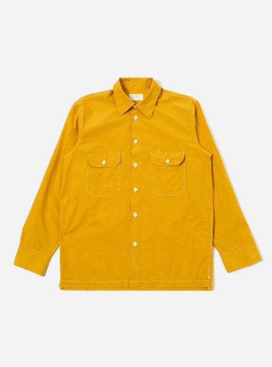  유니버셜웍스 탑 유니버설 웍스 CPO 셔츠 오가닉 파인 포플린 골든 브라운 - UNIVERSAL WORKS