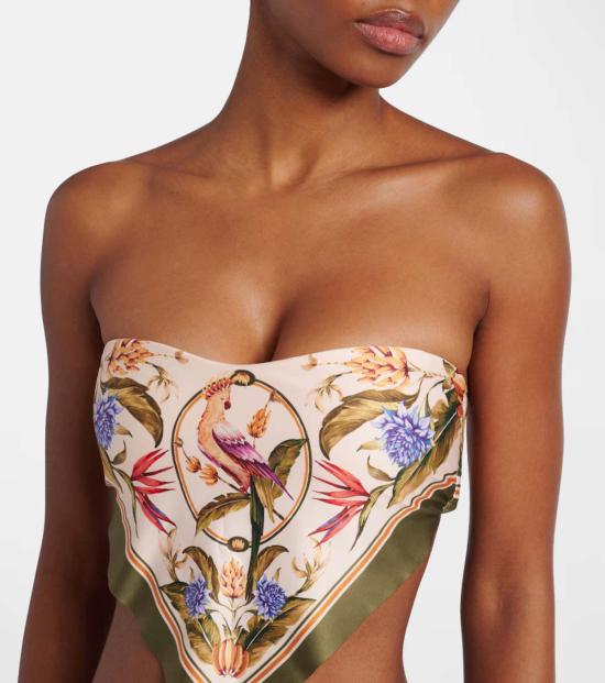  팜 리오 비키니 수영복 스트릴리치아 라이트 블러쉬 반도 비키니 탑 - FARM RIO
