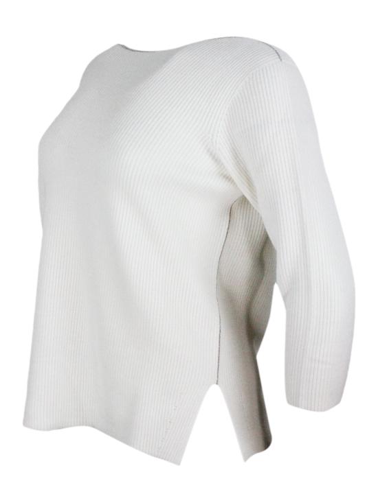 26SS 파비아나 필리피 루렉스 디테일 스웨터 MAD264F018D510 0142 White - FABIANA FILIPPI