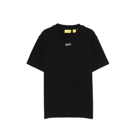 26SS [키즈] 오프화이트 티셔츠 44BAA002S26 J006 001 BLACK