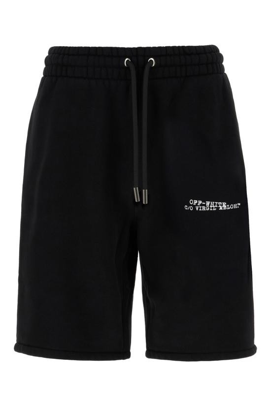 26SS 오프화이트 숏팬츠 OMCI013S26FLE007 0001 BLACK