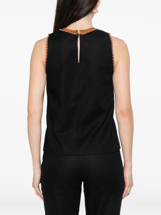 26SS ROSANNA OCAMPO 민소매 티셔츠 RO119NMT Black - ROSANNA OCAMPO