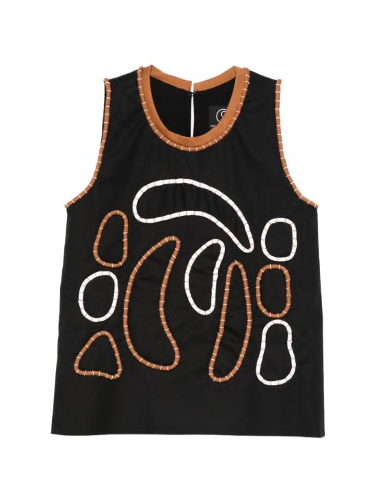 26SS ROSANNA OCAMPO 민소매 티셔츠 RO119NMT Black