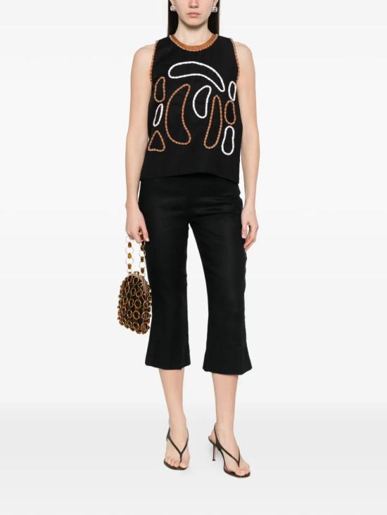 26SS ROSANNA OCAMPO 민소매 티셔츠 RO119NMT Black - ROSANNA OCAMPO