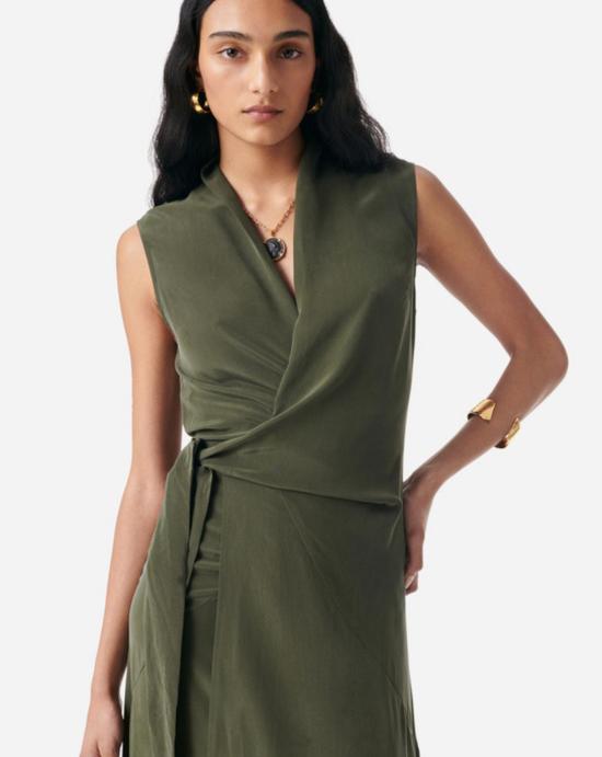 26SS 바네사브루노 미디 원피스 4HVA77 V08807KAKHI Khaki - VANESSA BRUNO