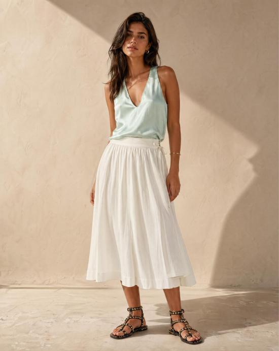 26SS 바네사브루노 미디 스커트 4EVA69 V07795 OFF WHITE Off white - VANESSA BRUNO