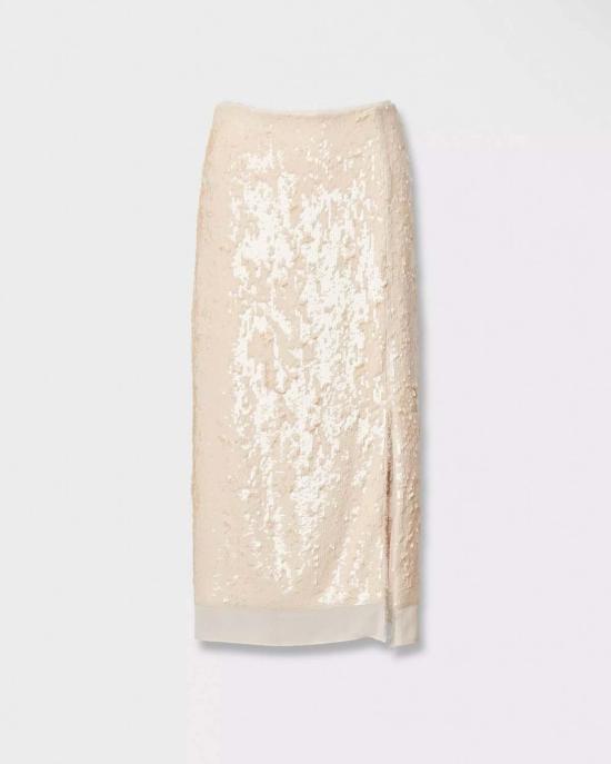  랙앤본 미디 스커트 Rag & Bone Kali 스커트 소프트 핑크 - RAG & BONE