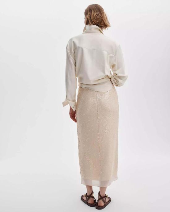  랙앤본 미디 스커트 Rag & Bone Kali 스커트 소프트 핑크 - RAG & BONE