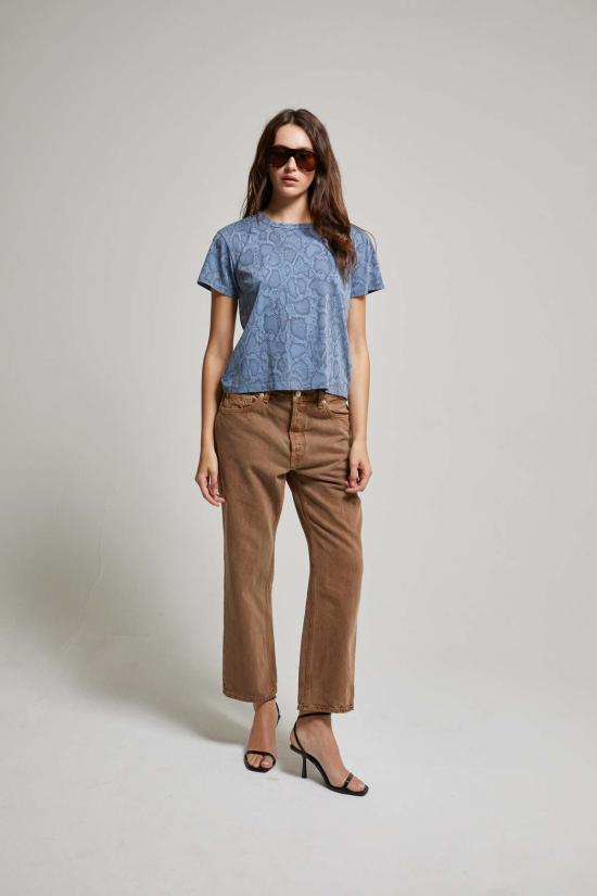  아셀 반팔 티셔츠 애셔 마리엘 파이톤 프린트 티셔츠 - ASHER