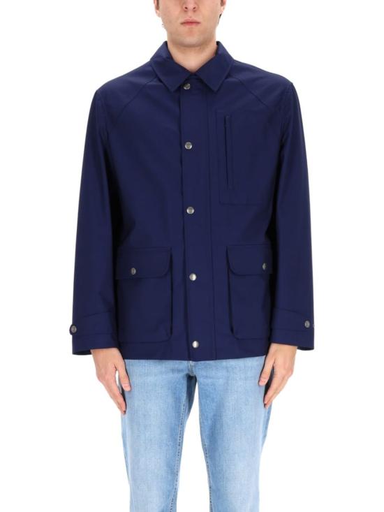  브루넬로 쿠치넬리 자켓 울 캔버스 재킷 블루 - BRUNELLO CUCINELLI