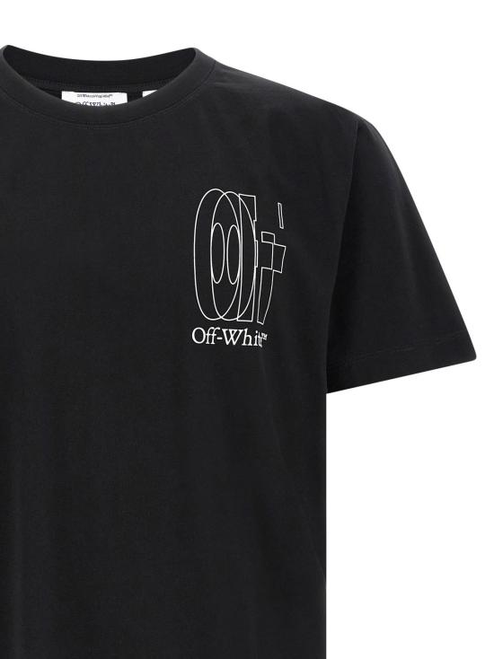  오프화이트 반팔 티셔츠 빅 더블 애로우 티셔츠 블랙 - OFF WHITE